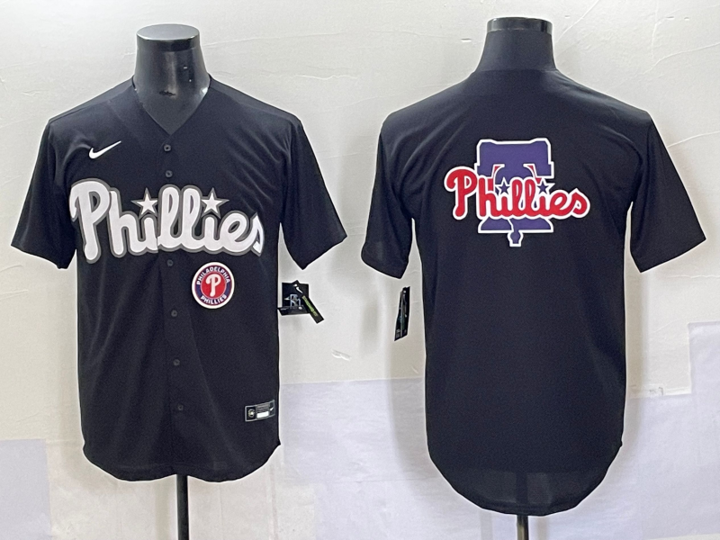Men Philadelphia Phillies blank Black Seventh generation Joint Name Nike MLB 2025 Jersey style 4